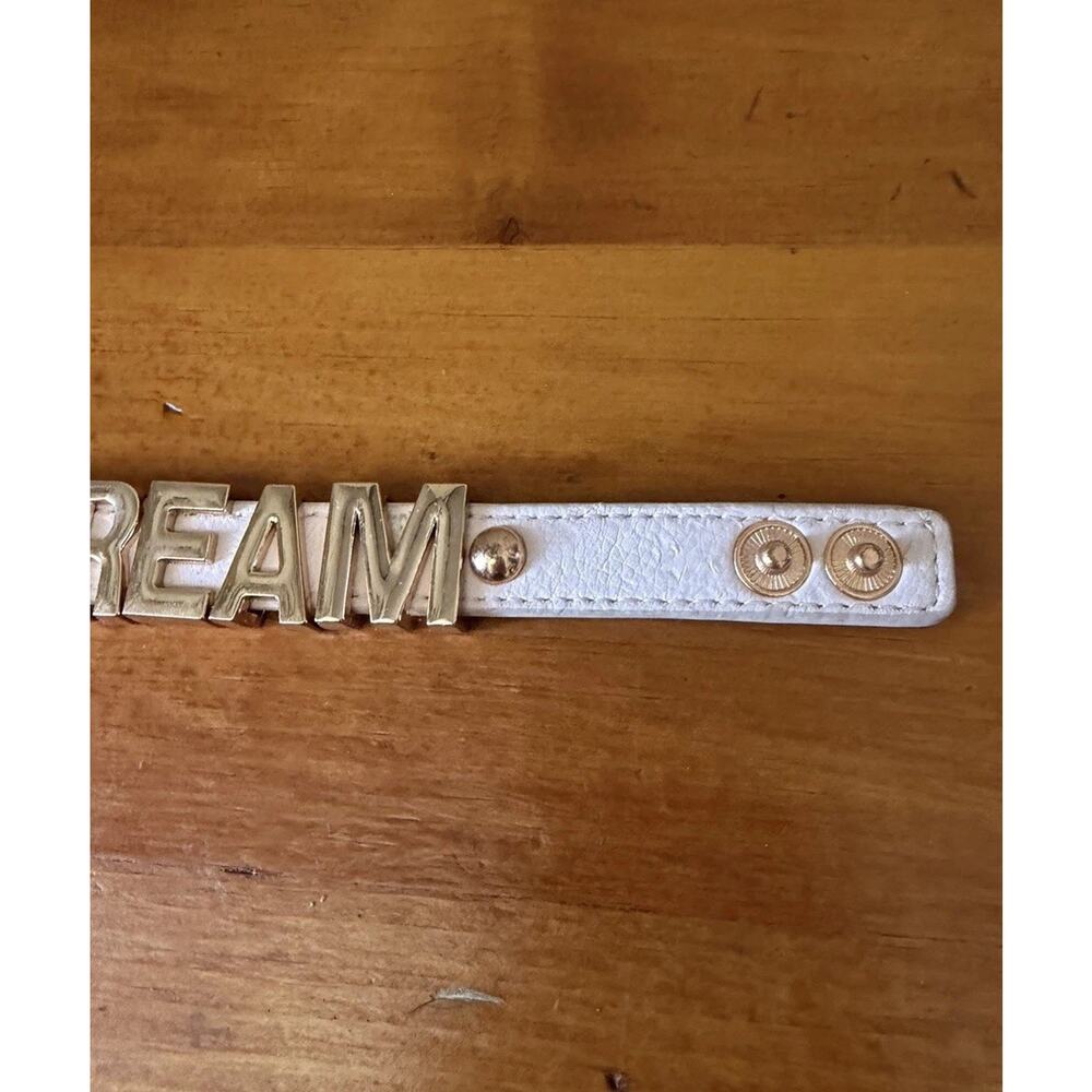 BCBGeneration Pink Leather DREAM Charm Bracelet Rose Gold Snap Closure - Picture 5 of 11